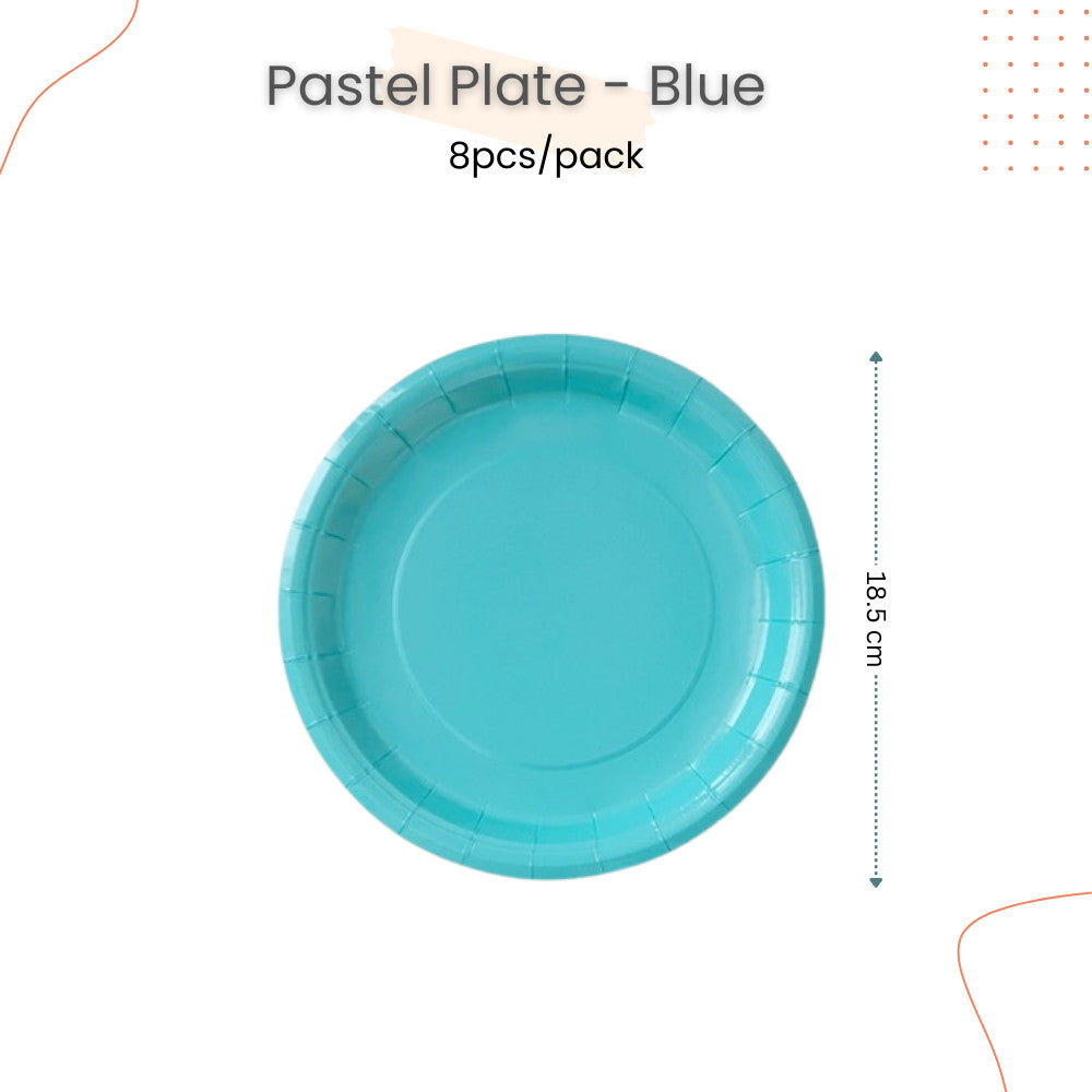 Disposable Paper Plate pastel Ice Cream Pastel Rainbow for Birthday Party
