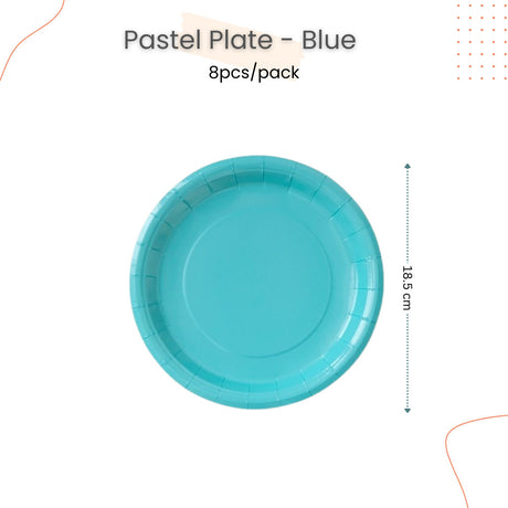Disposable Paper Plate pastel Ice Cream Pastel Rainbow for Birthday Party