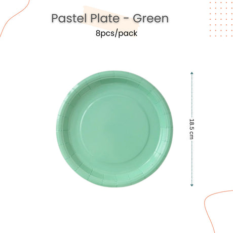 Disposable Paper Plate pastel Ice Cream Pastel Rainbow for Birthday Party