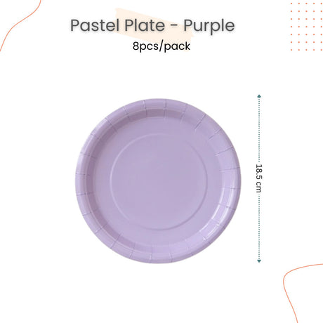 Disposable Paper Plate pastel Ice Cream Pastel Rainbow for Birthday Party