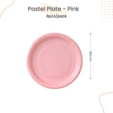 Disposable Paper Plate pastel Ice Cream Pastel Rainbow for Birthday Party