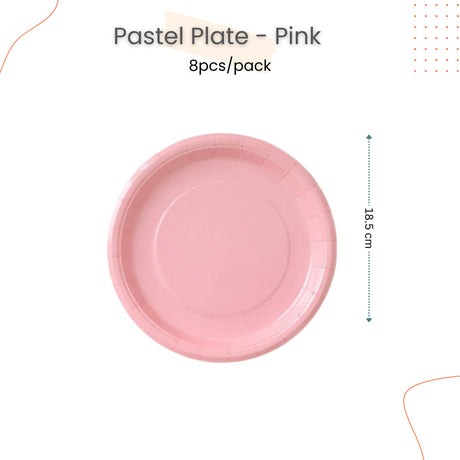 Disposable Paper Plate pastel Ice Cream Pastel Rainbow for Birthday Party