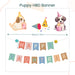 Puppy Theme Decoration Banner Cake Topper for Birthday Party