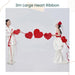 Red Large Heart 3m Ribbon Banner Bride Groom Photo Prop for Wedding Decoration