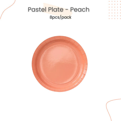 Disposable Paper Plate pastel Ice Cream Pastel Rainbow for Birthday Party