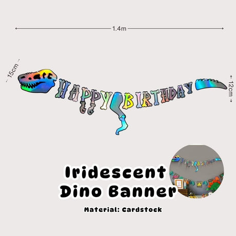 Personalised Dinosaur Theme Birthday Balloon Party Balloon Banner Decoration