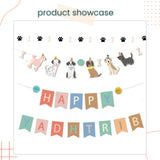 Puppy Theme Decoration Banner Cake Topper for Birthday Party