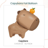 Capybara Theme Disposable Tableware Plates Cups Cutlery for Birthday Party