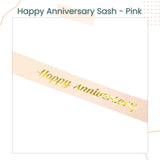 Happy Anniversary Sash for Anniversary Party Photoshoot