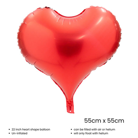 22 inch Heart Shape Foil Balloon