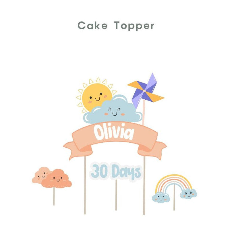 Happy 30 days Happy Full Month Happy 100 Days Banner Birthday Banner