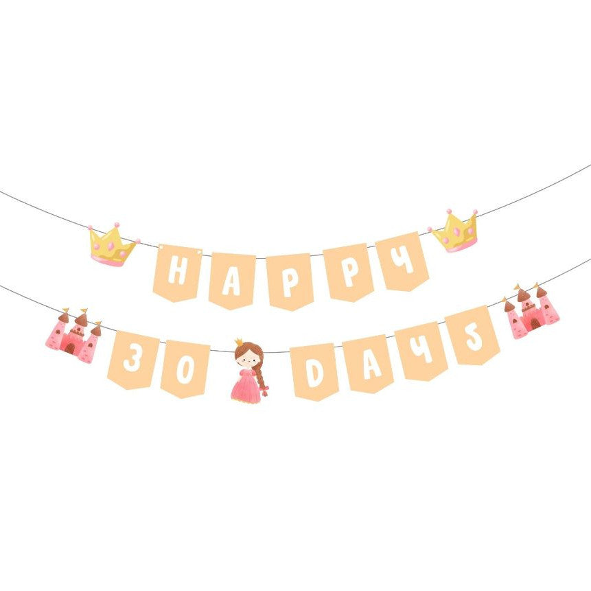 Happy 30 days Happy Full Month Happy 100 Days Banner Birthday Banner