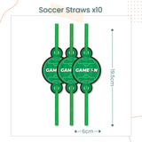Soccer Theme Disposable Tableware Plates Cups Cutlery Banner Balloon for Birthday Party
