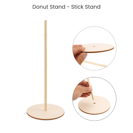 Wooden Donut Stand Rustic Minimalist Birthday Wedding Party Decoration