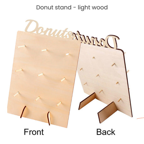 Wooden Donut Stand Rustic Minimalist Birthday Wedding Party Decoration