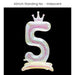 Iridescent 40 inch standing number balloon with base foil balloon for birthday party decoration