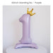 Purple 40 inch standing number balloon with base foil balloon for birthday party decoration