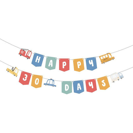 Happy 30 days Happy Full Month Happy 100 Days Banner Birthday Banner