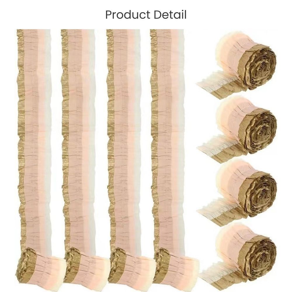 Ruffled Crepe Paper Roll For Party Streamers Party Backdrop