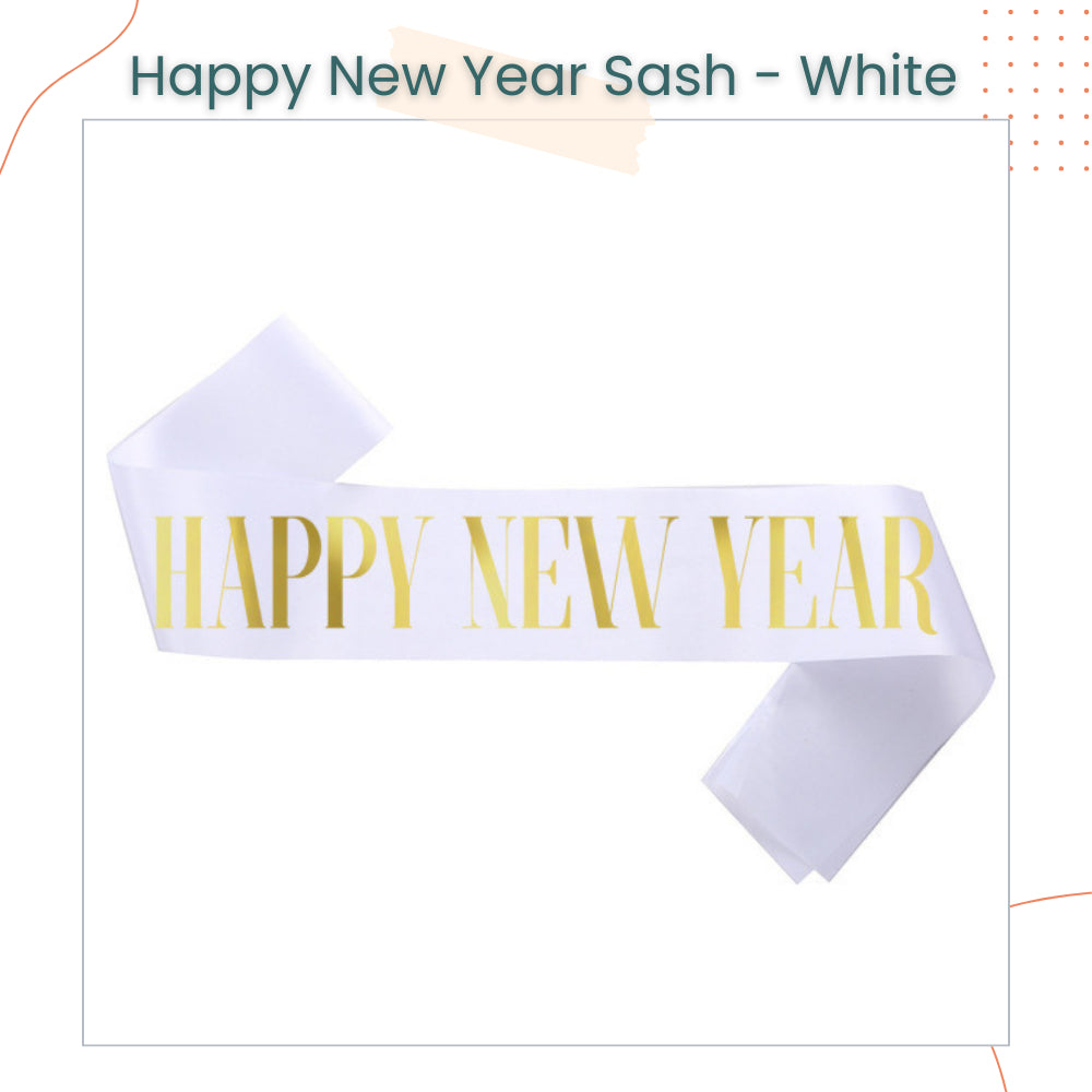 Happy New Year Metal Tiara Sash for New Year Celebration