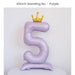 Purple 40 inch standing number balloon with base foil balloon for birthday party decoration