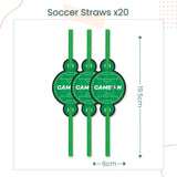 Soccer Theme Disposable Tableware Plates Cups Cutlery Banner Balloon for Birthday Party