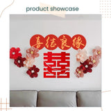 囍 Big Chinese Wedding Red Couplets Sticker Backdrop Decoration for Wedding Room Living Room Photo Props