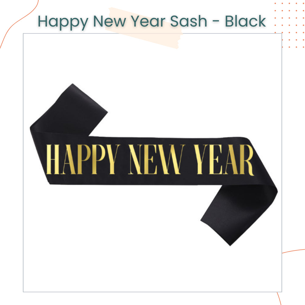 Happy New Year Metal Tiara Sash for New Year Celebration