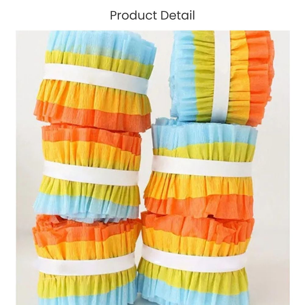 Ruffled Crepe Paper Roll For Party Streamers Party Backdrop