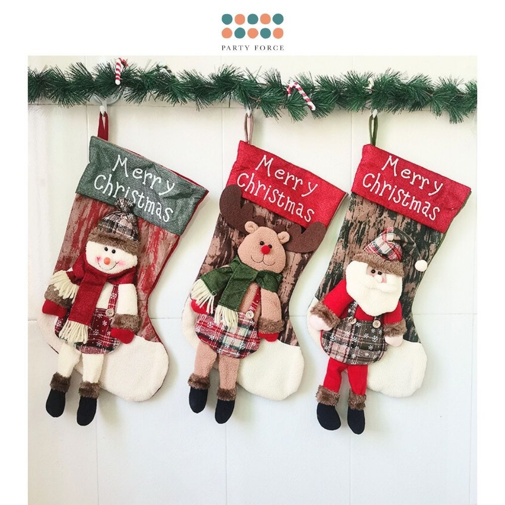 Cute Hanging Christmas Stocking Gift Bag Candy Bag