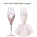 Creative Wedding Crystal Bride and Groom Wine Glass Champagne Glass Pair Gift Box Set for Wedding Gift Decoration