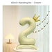 Cream 40 inch standing number balloon with base foil balloon for birthday party decoration