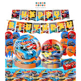 Personalised Hot Wheels Racing Theme Birthday Party Balloon Banner Decoration