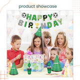 Soccer Theme Disposable Tableware Plates Cups Cutlery Banner Balloon for Birthday Party
