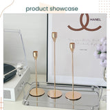 Gold European Style 3pcs set Metal Candlestick Scented Candle for Wedding Birthday Party Living Decoration