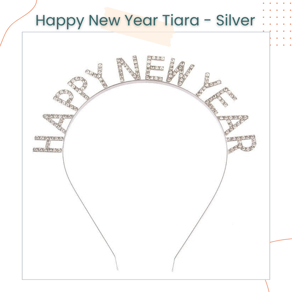 Happy New Year Metal Tiara Sash for New Year Celebration