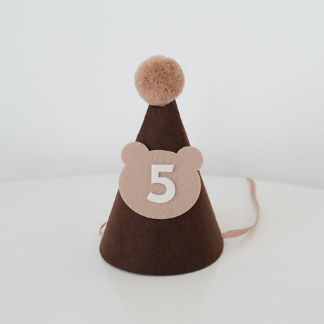 Bear Party Hat Felt material half birthday 100 days birthday party decoration