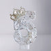 Fancy White Number Candle for birthday party cake decoration