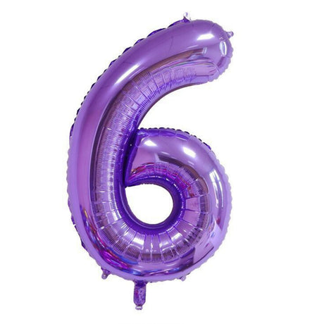 40 inch Glossy Purple Number Balloon Birthday Balloon for Party Decoration