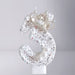 Fancy White Number Candle for birthday party cake decoration
