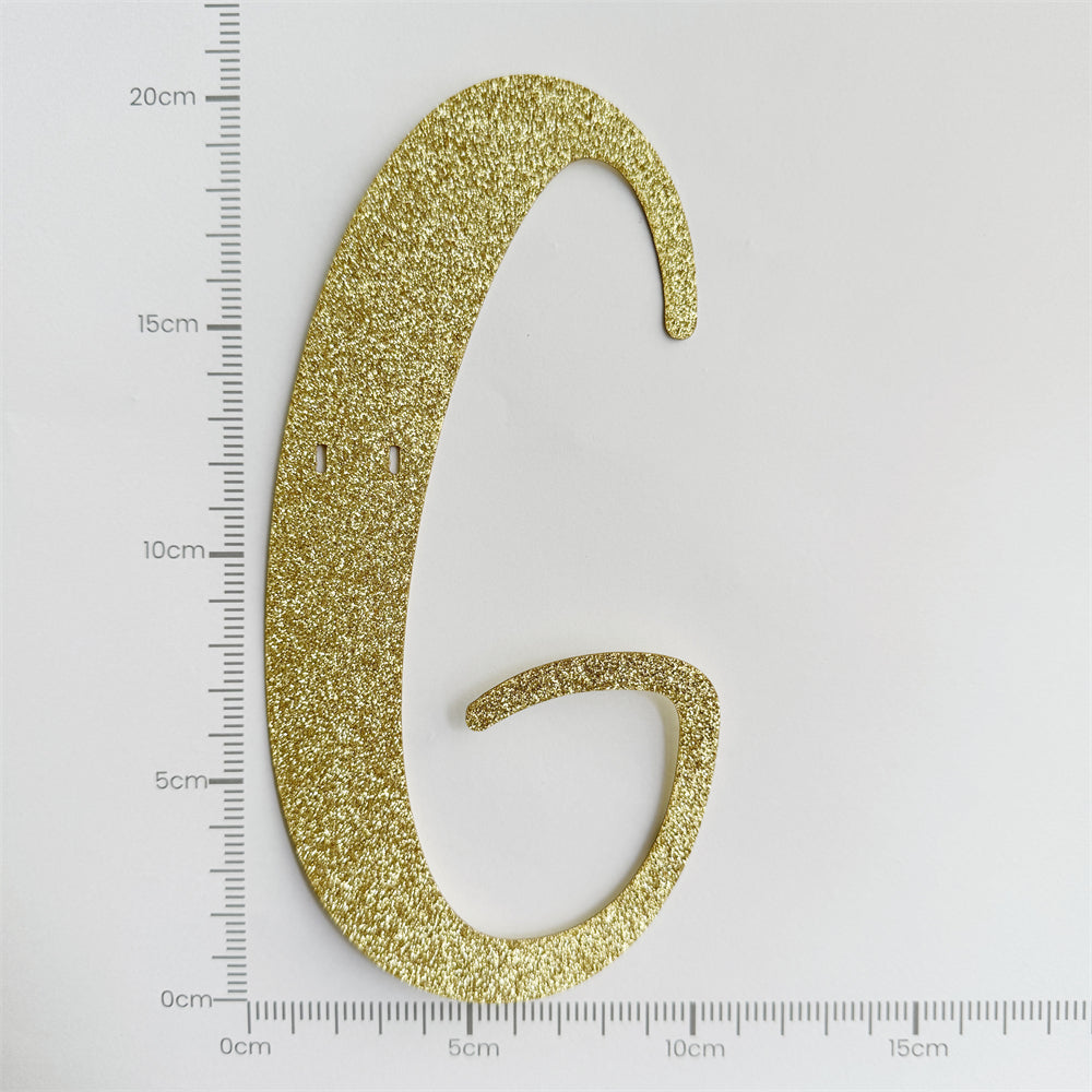 Happy Birthday Banner Custom Cursive Glitter Gold Script Font Banner