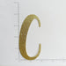 Custom Cursive Glitter Gold Script Font Banner