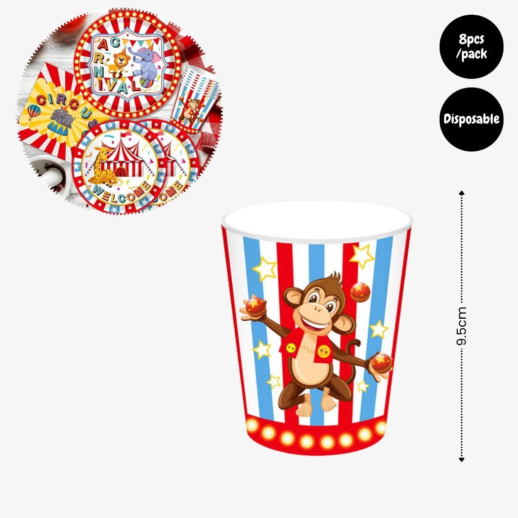 [SG Instock] - Personalised Carnival Circus Animal Theme Birthday Party Decoration