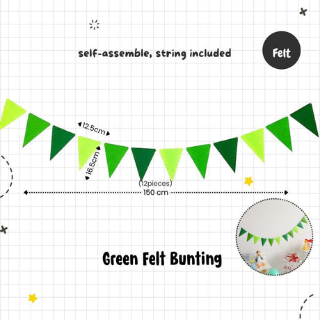[SG Instock] Decorative Banner Garland Circle Star Flag Bunting Happy Birthday Party Decoration