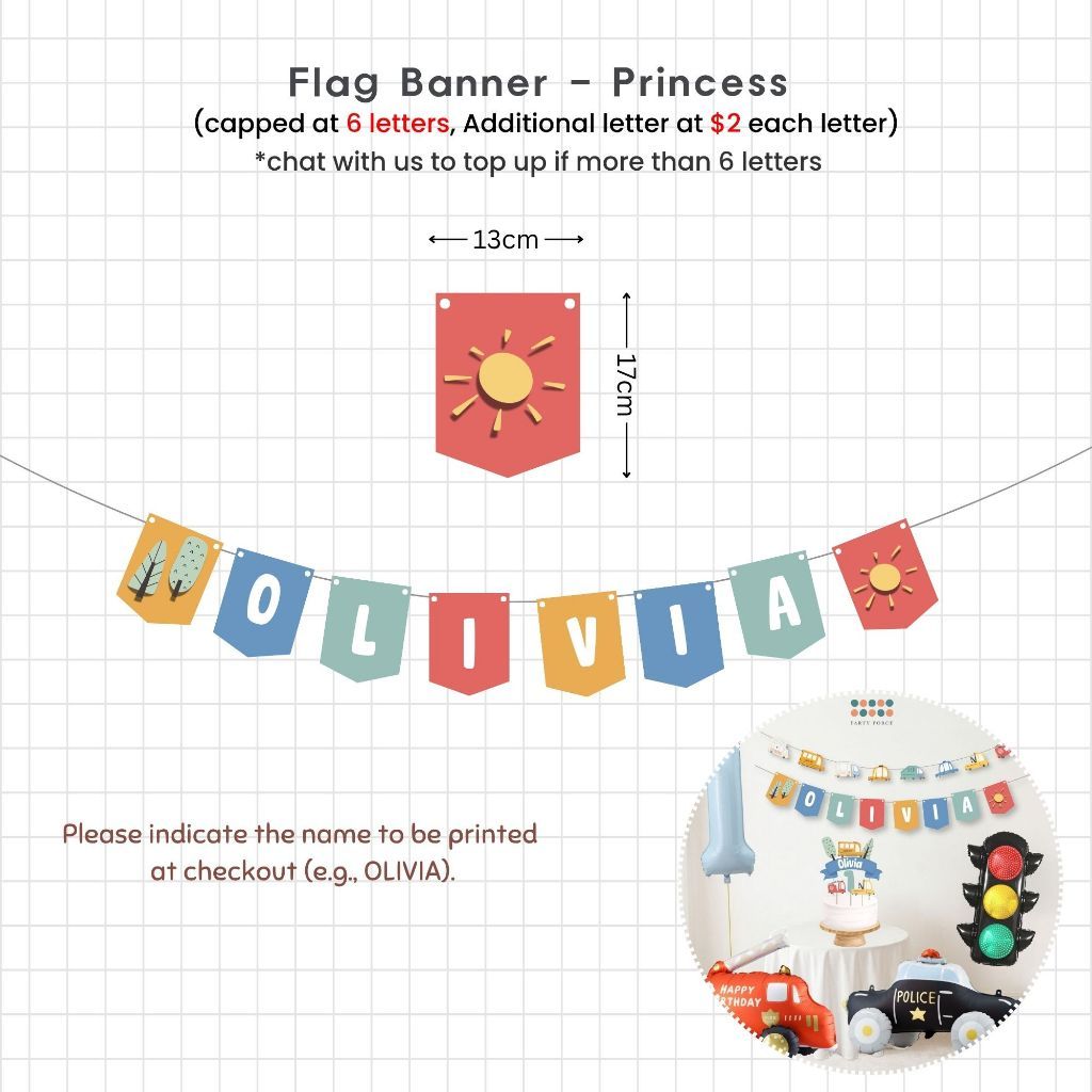 [SG Instock] - Personalised Vehicle Transportation Car Theme Birthday Party Decoration