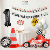 [SG Instock] - Personalised Racing car motorbike Theme Birthday Party Decoration