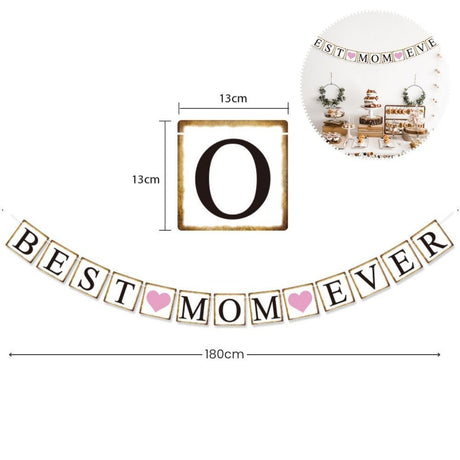 Happy Mother's day banner gift flower and decoration