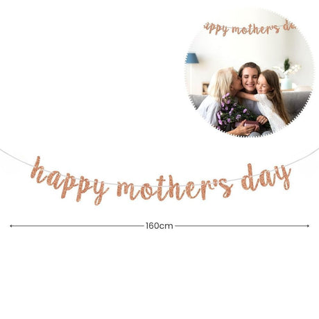 Happy Mother's day banner gift flower and decoration