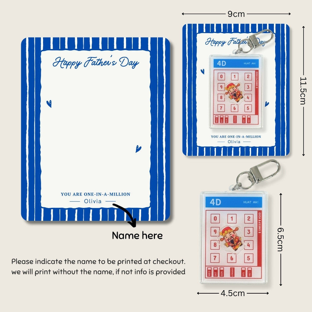 Personalised Father's Day 4D Keychain Gift
