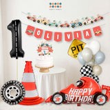 [SG Instock] - Personalised Racing car motorbike Theme Birthday Party Decoration
